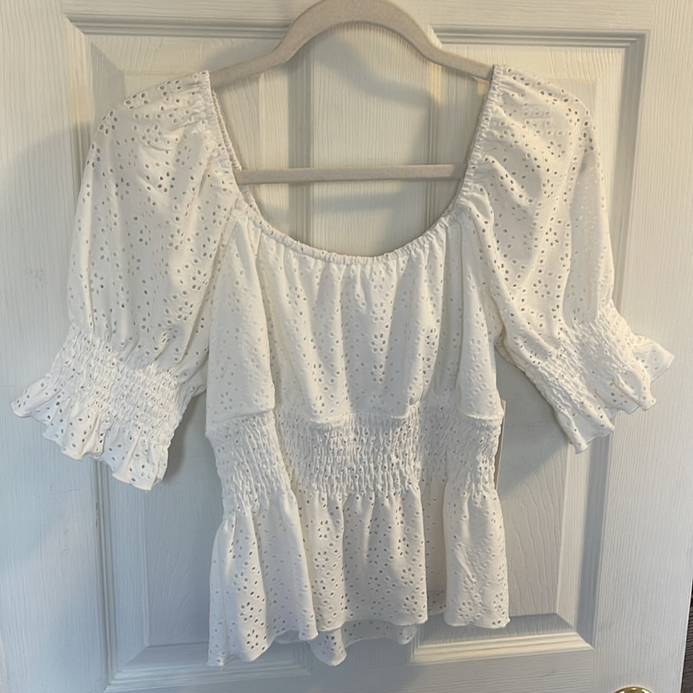 Urban Romantics White Mid Sleeve Tee